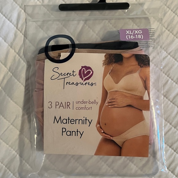 3-Pack Secret Treasures Women’s Maternity Under-Belly Comfort Panty XL (16-18) - Picture 3 of 8